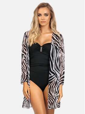 Miss Lou Miss Lou Tunika Joyce Animal Print O-ML046 Czarny