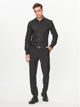 Calvin Klein Srajca Twill K10K113057 Črna Slim Fit