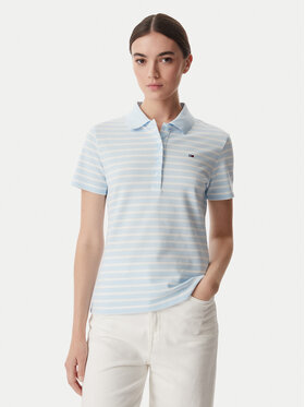 Tommy Jeans Tommy Jeans Polo Essential DW0DW22820 Niebieski jasny Regular Fit