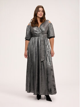 Fiorella Rubino Fiorella Rubino Sukienka wieczorowa 7033T001885N013 Szary Regular Fit