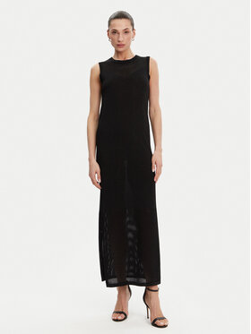 Fracomina Fracomina Strickkleid FJ25SD5007K420Q7 Schwarz Regular Fit
