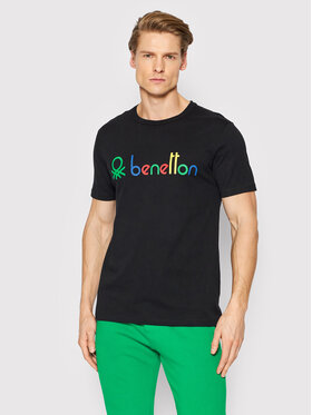 United Colors Of Benetton United Colors Of Benetton T-Shirt 3I1XU100A Černá Regular Fit