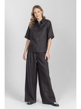 Deni Cler Milano Deni Cler Milano Spodnie materiałowe T-DC-5228-F2-60-90-1 Czarny Loose Leg