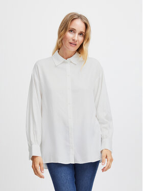 Fransa Fransa Košile 20612465 Bílá Regular Fit