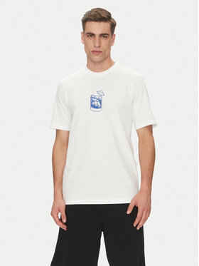 adidas adidas T-särk Lounge Drink Graphic JJ4013 Valge Regular Fit