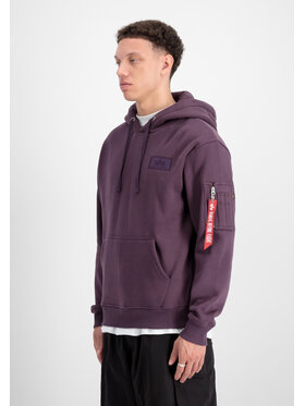 Alpha Industries Alpha Industries Bluza Backprint Hoodie Fioletowy Regular Fit
