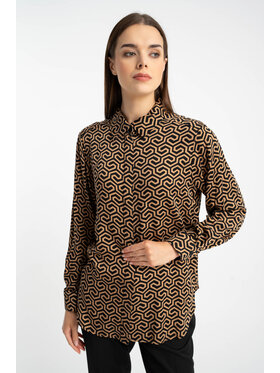 CLICK CLICK Πουκάμισο 10-6935 Καφέ Regular Fit
