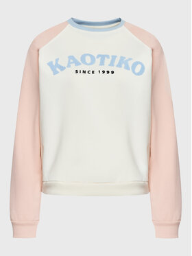 Kaotiko Kaotiko Majica dugih rukava Aroa AL013-01-M002 Bijela Regular Fit