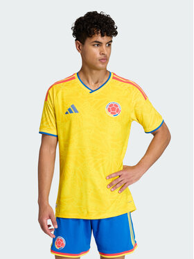 adidas adidas Koszulka techniczna Colombia Żółty Slim Fit