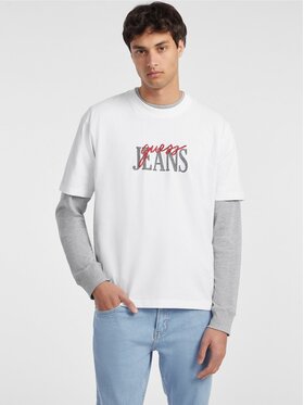 Guess Jeans Guess Jeans T-Shirt 165539 Biały Classic Fit