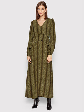 Notes Du Nord Notes Du Nord Kleid für den Alltag Berry 12523 Grün Regular Fit