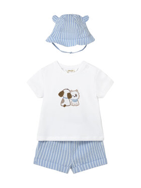 Mayoral Mayoral Completo T-shirt e pantaloncini 1276 Celeste Regular Fit