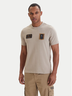 Aeronautica Militare Aeronautica Militare Tricou 261TS2544UJ00592 Bej Regular Fit
