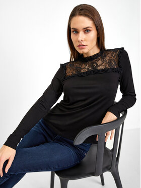 Orsay Orsay T-Shirt 111015660000__S Czarny Regular Fit
