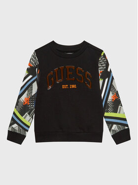 Guess Guess Bluza N3RQ01 KA6R3 Czarny Regular Fit