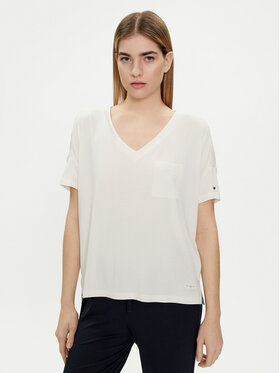 Tommy Hilfiger Tommy Hilfiger T-Shirt UW0UW05190 Εκρού Oversize