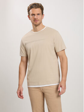 Cross Jeans Cross Jeans T-Shirt 16052-105 Beżowy Regular Fit
