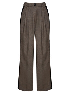 Magda Matyja Magda Matyja Spodnie materiałowe MARGOT TROUSERS Brązowy Loose Fit