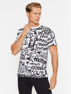 Versace Jeans Couture Versace Jeans Couture Marškinėliai 75GAH6S0 Balta Regular Fit