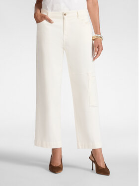Elena Mirò Elena Mirò Spodnie materiałowe P185P000421N011 Biały Regular Fit