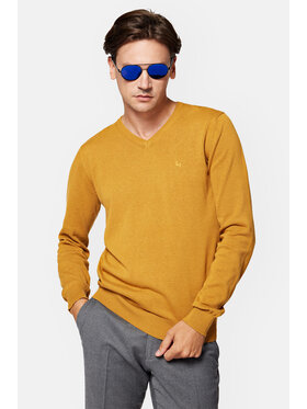 Lancerto Lancerto Sweter Anthony SW073223000054 Żółty Regular Fit