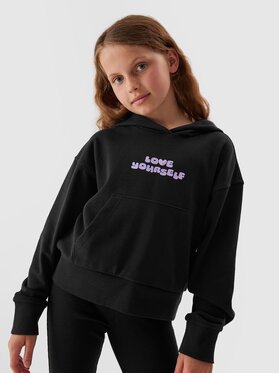 4F 4F Μπλούζα 4FJAW23TSWSF645 Μαύρο Regular Fit