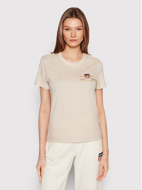 Gant Gant T-Shirt Archive 4200417 Béžová Regular Fit