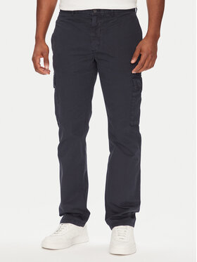 Tommy Hilfiger Tommy Hilfiger Pantaloni din material Denton MW0MW39695 Bleumarin Straight Fit