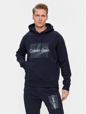 Calvin Klein Calvin Klein Bluză Wave Lines Hero K10K112774 Bleumarin Regular Fit