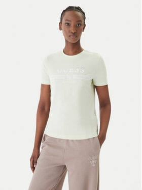 Guess Guess T-Shirt V6GI07 K2968 Zielony Regular Fit