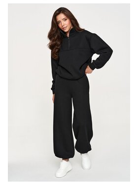 Makadamia Makadamia Dres M946 Czarny Loose Fit