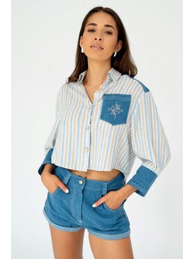 MANDRAGORA MANDRAGORA Szorty jeansowe Wild West Niebieski Flexible Fit