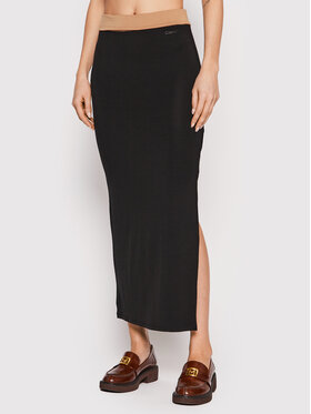 Calvin Klein Calvin Klein Puzdrová sukňa Colorblock K20K204414 Čierna Regular Fit