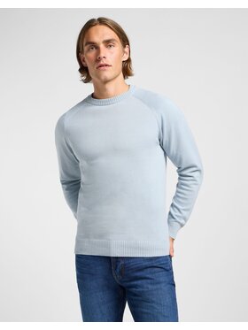 Lee Lee Sweter CLEAN RAGLAN SWEATER Niebieski Regular Fit
