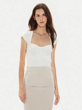 Gina Tricot Gina Tricot Palaidinė 22212 Balta Slim Fit