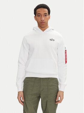 Alpha Industries Alpha Industries Felpa Signature Back Print 148341 Bianco Regular Fit
