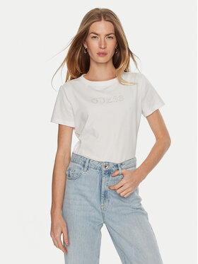 Guess Guess Tričko V3BI11 J1314 Biela Regular Fit