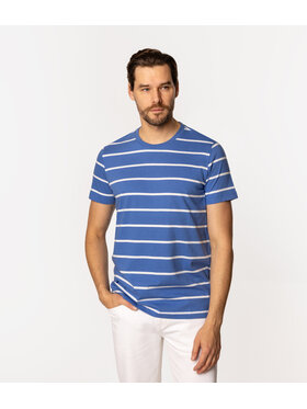 Lee Cooper Lee Cooper T-Shirt STRIPES1 4180 Niebieski Regular Fit