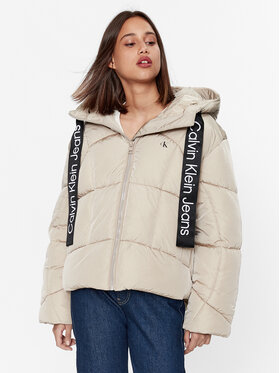 Calvin Klein Jeans Calvin Klein Jeans Пухено яке J20J221901 Бежов Relaxed Fit