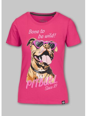 PITBULL PITBULL T-Shirt Koszulka damska SUNGLASSES DOG XL Różowy Regular Fit