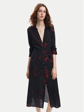 Desigual Desigual Ing ruha Scribbles Lacroix 24WWVW38 Fekete Regular Fit