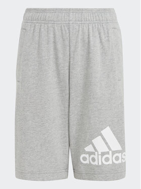 adidas adidas Sportske kratke hlače Essentials Big Logo Cotton Shorts HY4720 Siva Regular Fit