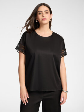 Elena Mirò Elena Mirò Bluzka 2163Z000049N033 Czarny Boxy Fit