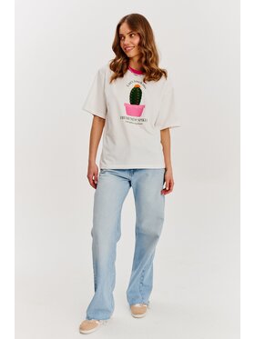 NAOKO NAOKO T-Shirt Can't Touch This Bílá Regular Fit