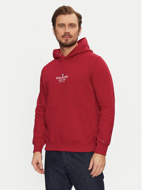 Tommy Hilfiger Tommy Hilfiger Džemperis ar kapuci MW0MW39050 Sarkans Regular Fit