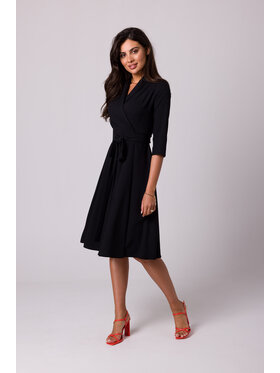 BeWear BeWear Sukienka codzienna B255 Czarny Regular Fit
