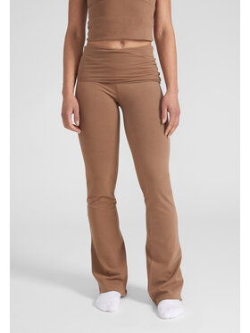 Style Republic Style Republic Legginsy Foldover Pants Brązowy Athletic Fit