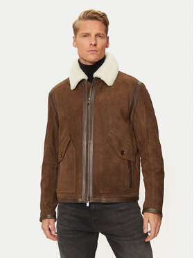 BOSS Boss Odinė striukė C-Montel 50524458 Ruda Regular Fit