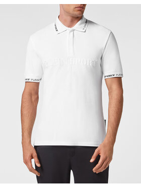 Plein Sport Plein Sport Polo 2077 Biały Slim Fit