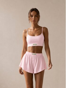 MissDenim MissDenim Piżama Pajama Set Różowy jasny Regular Fit